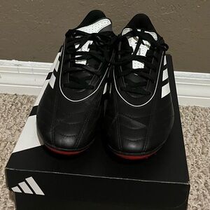 Adidas Men's Black and White Athletic Shoes